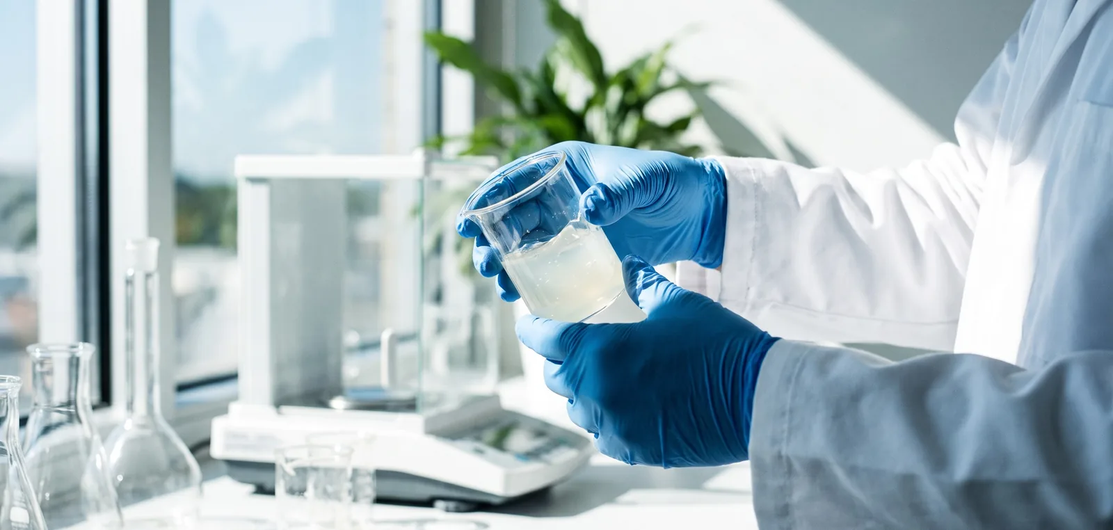 Researcher at the lab